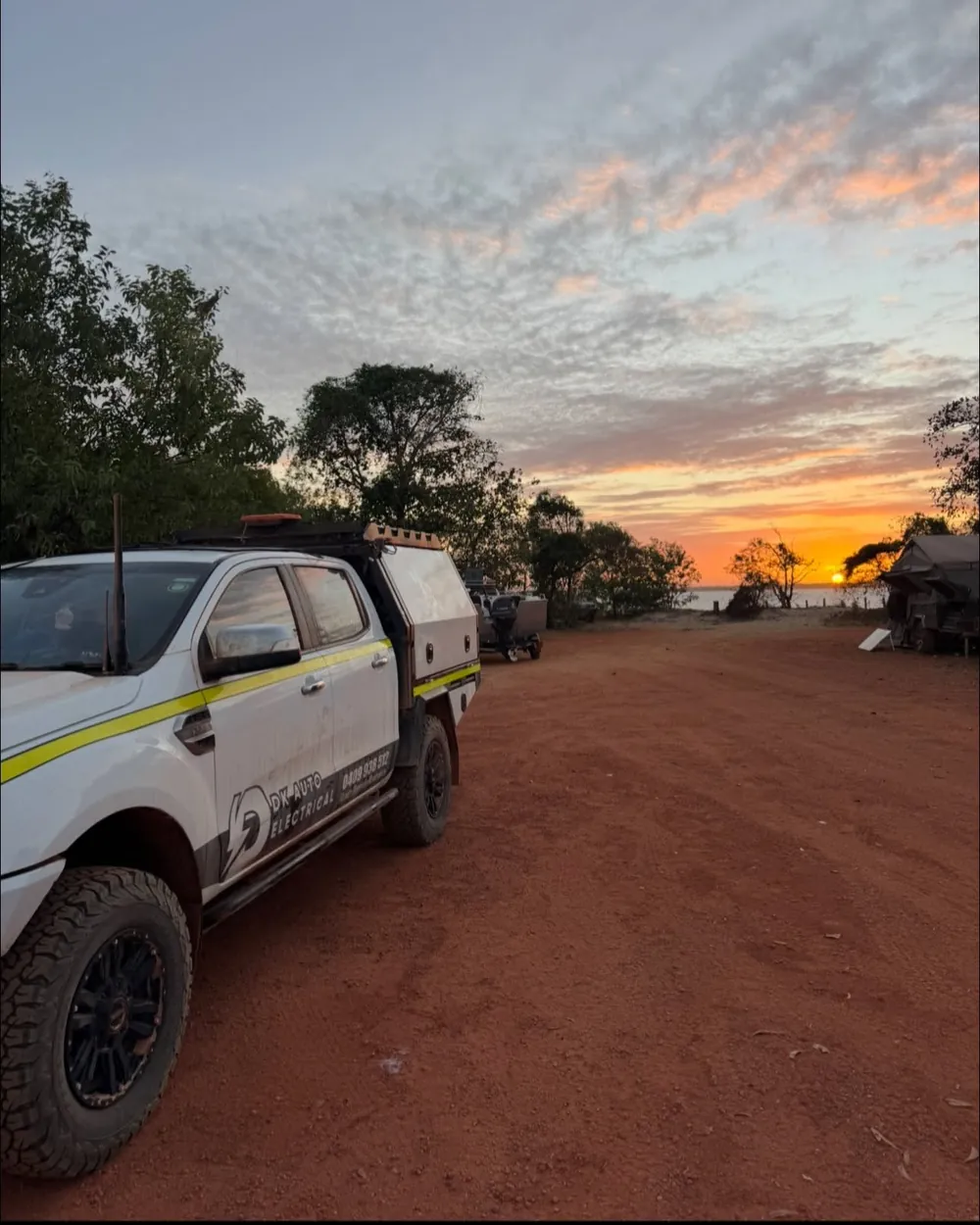 DK01 service ute at sunset