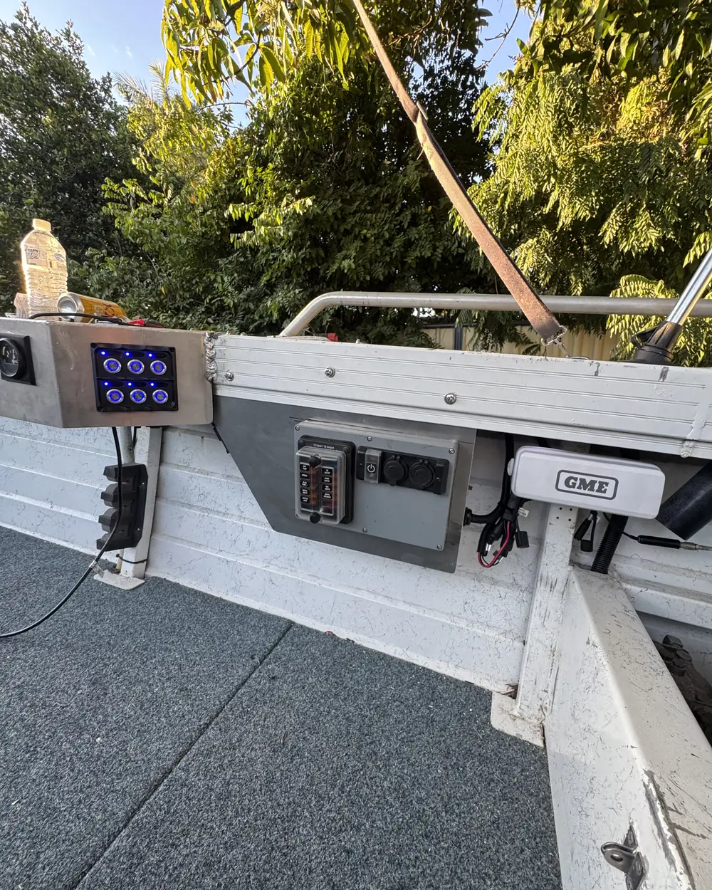 Finished console and switch panel