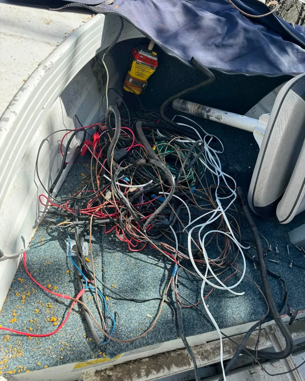 Old wiring before the rewire