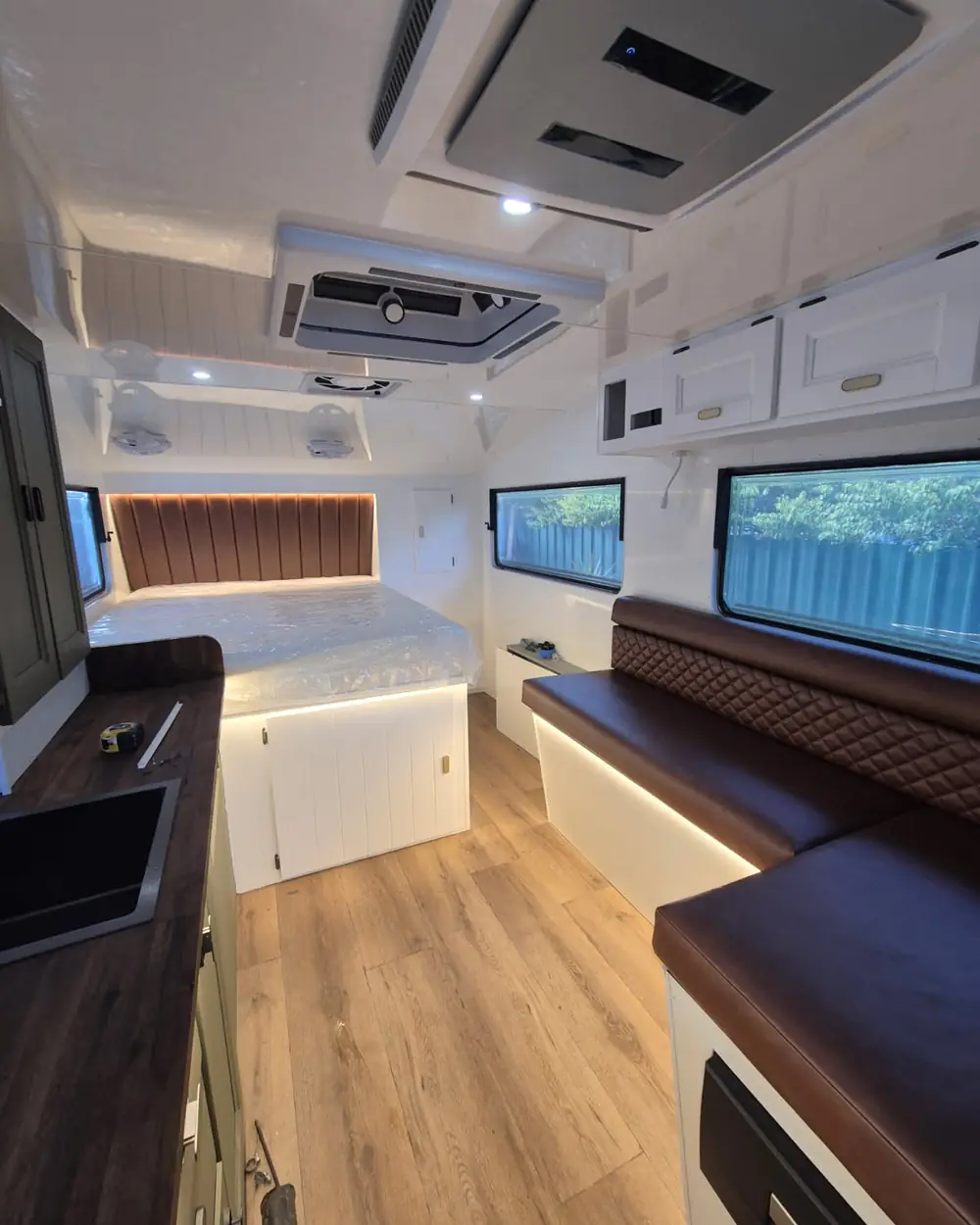 Finished caravan interior