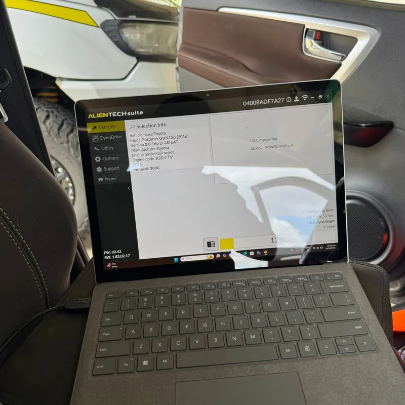 Tuning software in the vehicle